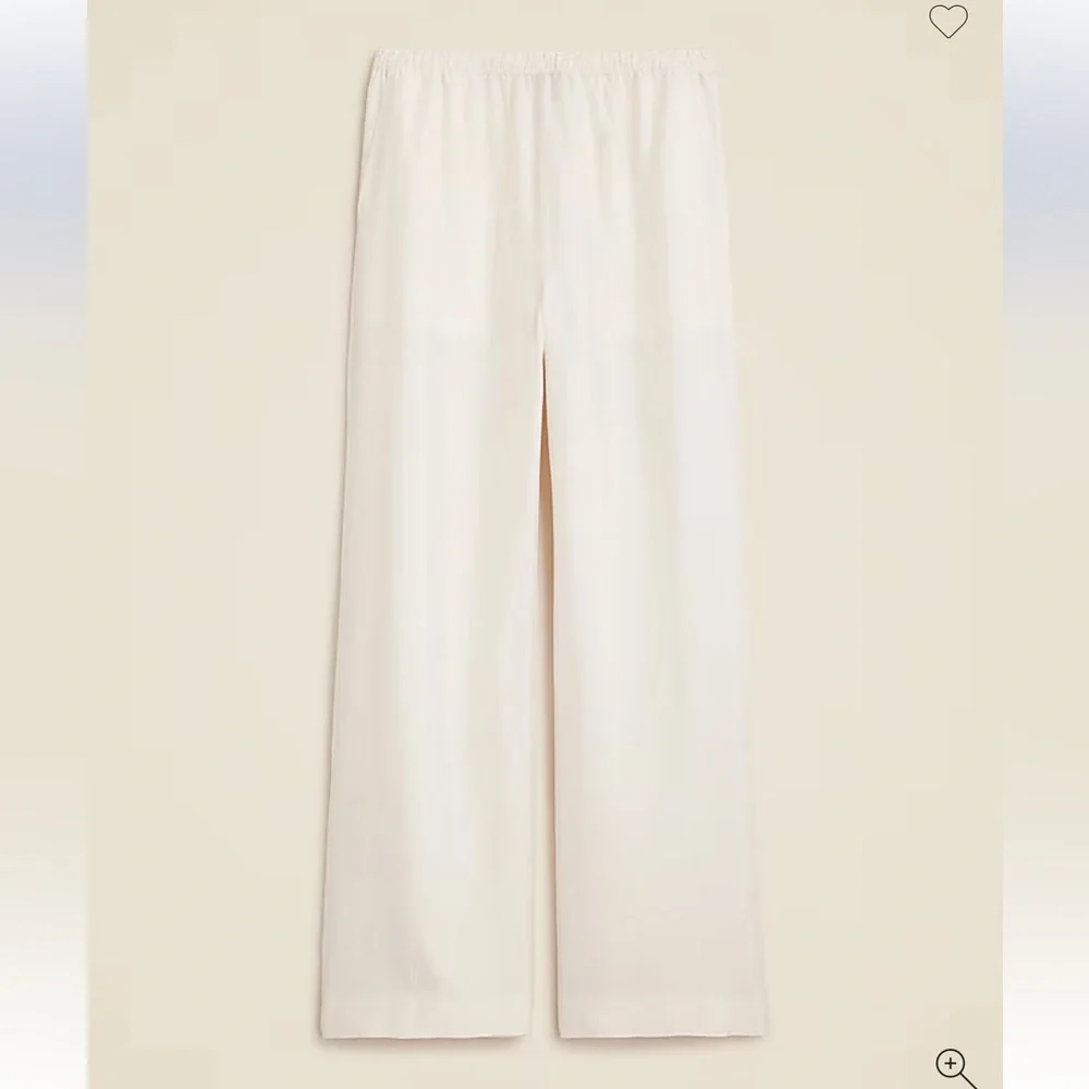 NWT J.Crew ($148) Stratus Pant Textured Satin Ivory Small - Picture 4 of 8